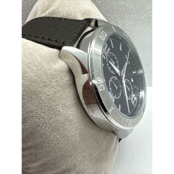 Fossil BQ2182 Men's Dark Brown Leather Analog Dial Quartz Wrist Watch AEA419 - Picture 3 of 11